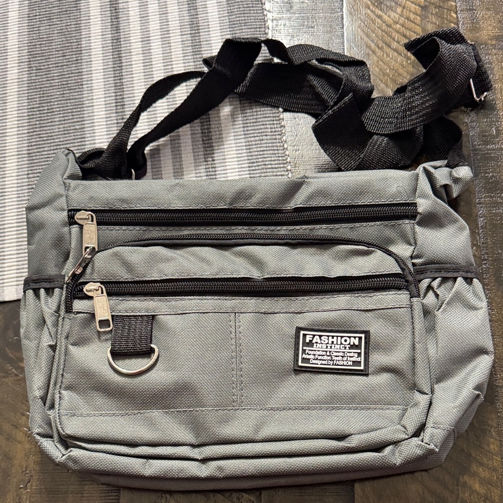 Gray Men's Crossbody Bag